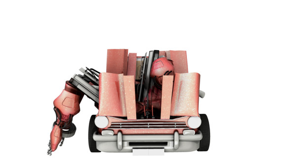 3d animation triumph herald transformer model - Transformer Autobot Triumph Herald by robman88